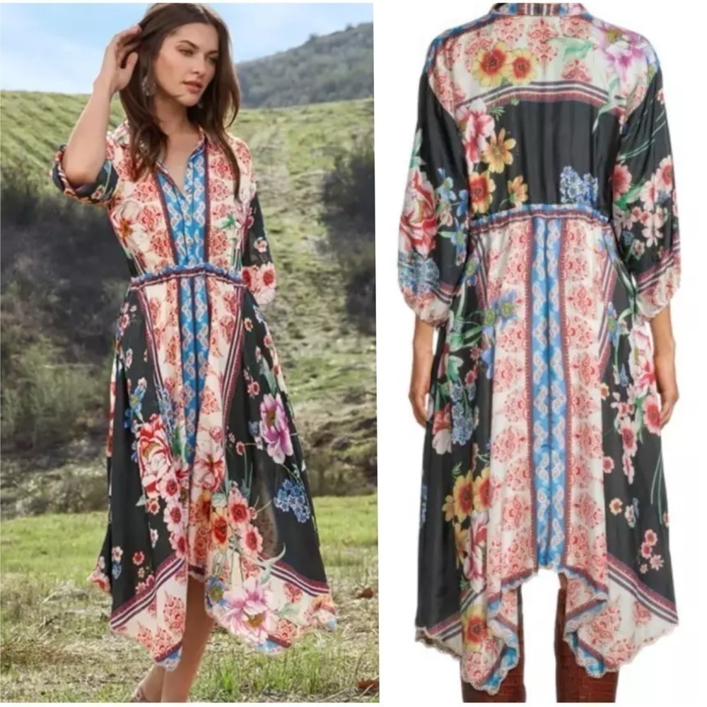 Johnny Was silk Geana Patsy dress NWT - Picture 8 of 14